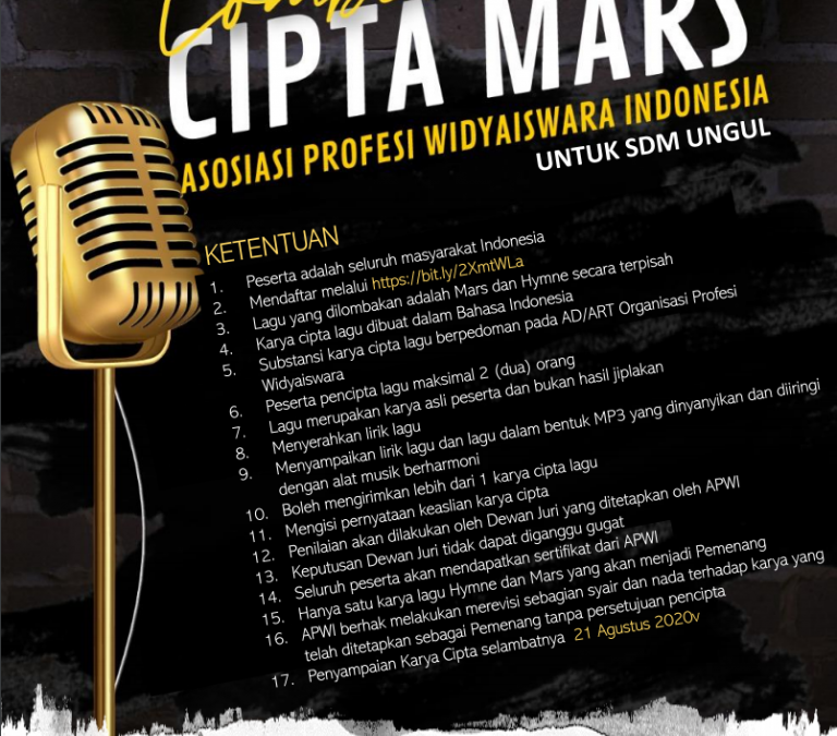 Lomba Karya Cipta Lagu Hymne & Mars Asosiasi Profesi Widyaiswara Indonesia